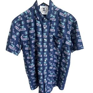 Barstool Sports Mens "The Boys" Comedy Short‎ Sleeve Button Down Shirt Sz Medium